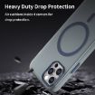 iPhone 12 Pro MagSafe Frosted Translucent Dark Blue Phone Case TPU+PC - 7