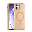 iPhone 11 MagSafe Frosted Translucent TPU PC Case - Orange Full Coverage - 1