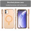 iPhone 11 MagSafe Frosted Translucent TPU PC Case - Orange Full Coverage - 2