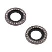 iPhone 15/15 Plus Camera Lens Protector Ring 9H Point Drill Black - 2