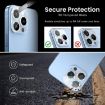 iPhone 15/15 Plus Glitter Ring Camera Lens Film - Black Tempered Glass - 6