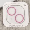 iPhone 15/15 Plus Pink Glitter Ring Tempered Glass Camera Lens Film - 2