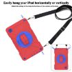 Samsung Galaxy Tab A7 Lite X Rotation PC Silicone Case with Strap Red Blue - 2