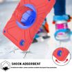 Samsung Galaxy Tab A7 Lite X Rotation PC Silicone Case with Strap Red Blue - 5