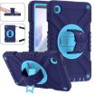 Samsung Galaxy Tab A7 Lite Case, 360 Rotation, Hybrid Silicone, Navy Blue - 1