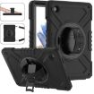 Samsung Galaxy Tab A8 X200 X Rotation Hybrid Silicone Case with Strap - 1