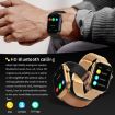 Leather Strap Smart Watch - 2.01" Bluetooth Call, Heart Rate, Blood Sugar - 9