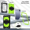 Samsung Galaxy Tab A9 X115 Silicone Hybrid PC Case - Black Yellow Green - 4