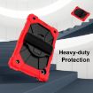 Samsung Galaxy Tab A9 X115 Red Black Silicone Hybrid Tablet Case - 3