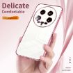 Xiaomi 14 Ultra Blue Transparent Plating Fine Hole Phone Case - 5