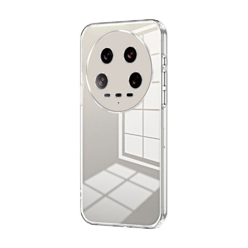 Xiaomi 14 Ultra Transparent Plating Fine Hole Phone Case - 1