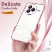 Xiaomi Civi 5 Pro Pink Transparent Plating Fine Hole Phone Case - 6