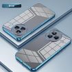 Xiaomi Civi 5 Pro Blue Transparent Plating Fine Hole Phone Case - 2