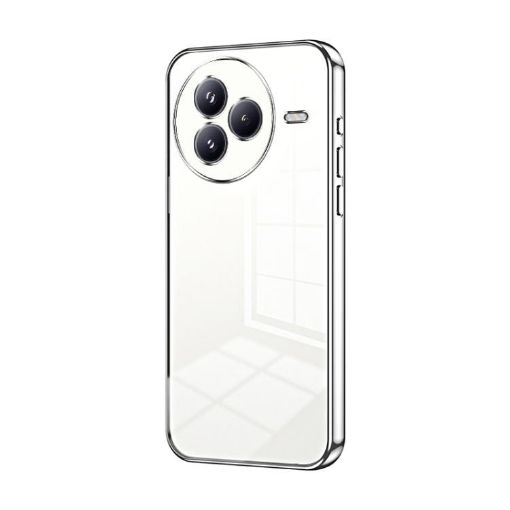 Xiaomi Civi 5 Pro Silver Transparent Plating Fine Hole Phone Case - 1