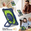 iPad Pro 13 2024 Silicone Hybrid Case - Navy Yellow Green Robot Design - 2