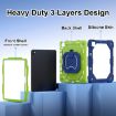 iPad Pro 13 2024 Silicone Hybrid Case - Navy Yellow Green Robot Design - 3