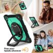 iPad Pro 13 2024 Black Mint Green Robot Silicone Hybrid Case - 2