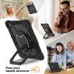 iPad Pro 13 2024 Black Contrast Color Robot Silicone Hybrid Case - 2