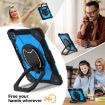 iPad Pro 13 2024 Black Blue Robot Silicone Hybrid Tablet Case - 2