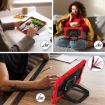 iPad Pro 13 2024 Red Black Silicone Hybrid Tablet Case - 7