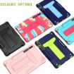 Samsung Galaxy Tab S9 FE+/S9+ T Holder Silicone Hybrid Case Navy/Yellow/Green - 6