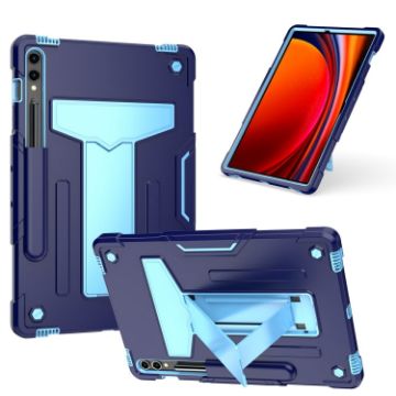 Samsung Galaxy Tab S9 FE+/S9+ T Holder Silicone Hybrid Case Navy Blue - 1