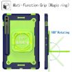 Samsung Galaxy Tab S9 FE+/S9+ Robot Silicone Hybrid Case - Navy/Yellow/Green - 3