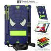 Samsung Galaxy Tab S9 FE+/S9+ Spider Silicone Hybrid Case - Navy/Yellow/Green - 2