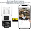 QX103 Humanoid Recognition AI Alarm WiFi Dome Triple IP Camera AU Plug - 6