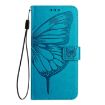 Xiaomi 14 Ultra 5G Blue Embossed Butterfly Leather Phone Case Global - 2