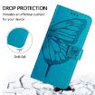 Xiaomi 14 Ultra 5G Blue Embossed Butterfly Leather Phone Case Global - 6