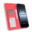 OnePlus Ace 5 Ultra 5G Red Leather Magnetic Buckle Phone Case Retro - 4