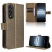OnePlus Ace 5 Ultra 5G Brown Diamond Texture Leather Phone Case - 1