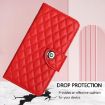 OnePlus Nord 4 5G Red Rhombic Texture Flip Leather Case with Lanyard - 6