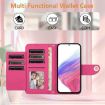 OPPO A5/A3 Pro 5G Rhombic Flip Leather Case with Lanyard - Rose Red - 3