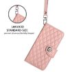 OPPO A5/A3 Pro 5G Rhombic Texture Flip Leather Case with Lanyard Pink - 6