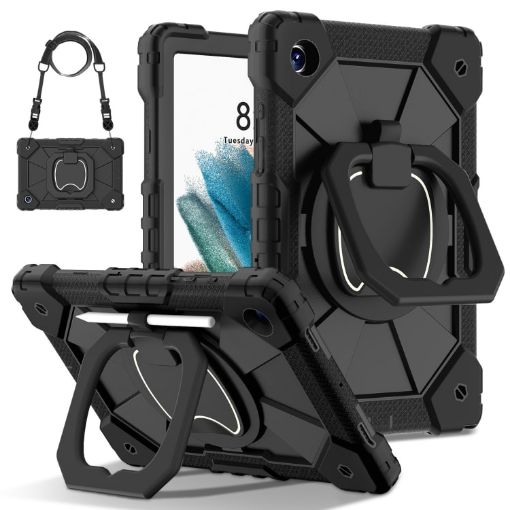 Samsung Galaxy Tab A8 10.5 2021 Black Silicone Hybrid Tablet Case - 1