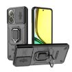 Realme C67 4G Shockproof Phone Case with Holder - Black Camshield TPU+PC - 1