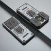 Realme 12 5G Shockproof Phone Case with Holder - Grey Camshield TPU + PC - 2