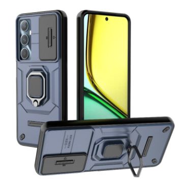 Realme C65 4G Global Camshield Shockproof Case with Holder - Blue - 1