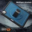 iPad Pro 13 2024 Honeycomb Grip Turntable Stand Case - Navy Blue - 4