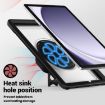 Samsung Galaxy Tab A9+ Transparent Honeycomb Hand Grip Stand Case - 7