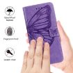 OPPO Reno14 5G Global Butterfly Leather Phone Case - Light Purple - 5