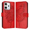 OPPO Reno14 5G Red Embossed Butterfly Leather Phone Case Global - 2