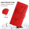 OPPO Reno14 5G Red Embossed Butterfly Leather Phone Case Global - 4