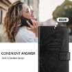 OPPO A5x 4G/5G Global Butterfly Embossed Leather Phone Case Black - 7