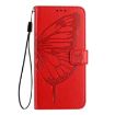 OPPO A5x 4G/5G Global Red Embossed Butterfly Leather Phone Case - 3