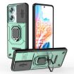 OPPO A79 5G Shockproof Phone Case with Holder - Green Camshield TPU+PC - 1
