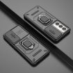 OPPO Reno12 Global Shockproof Phone Case with Holder - Black TPU + PC - 2