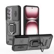 OPPO Reno12 Pro Global Shockproof Case with Holder - Black Camshield TPU+PC - 1
